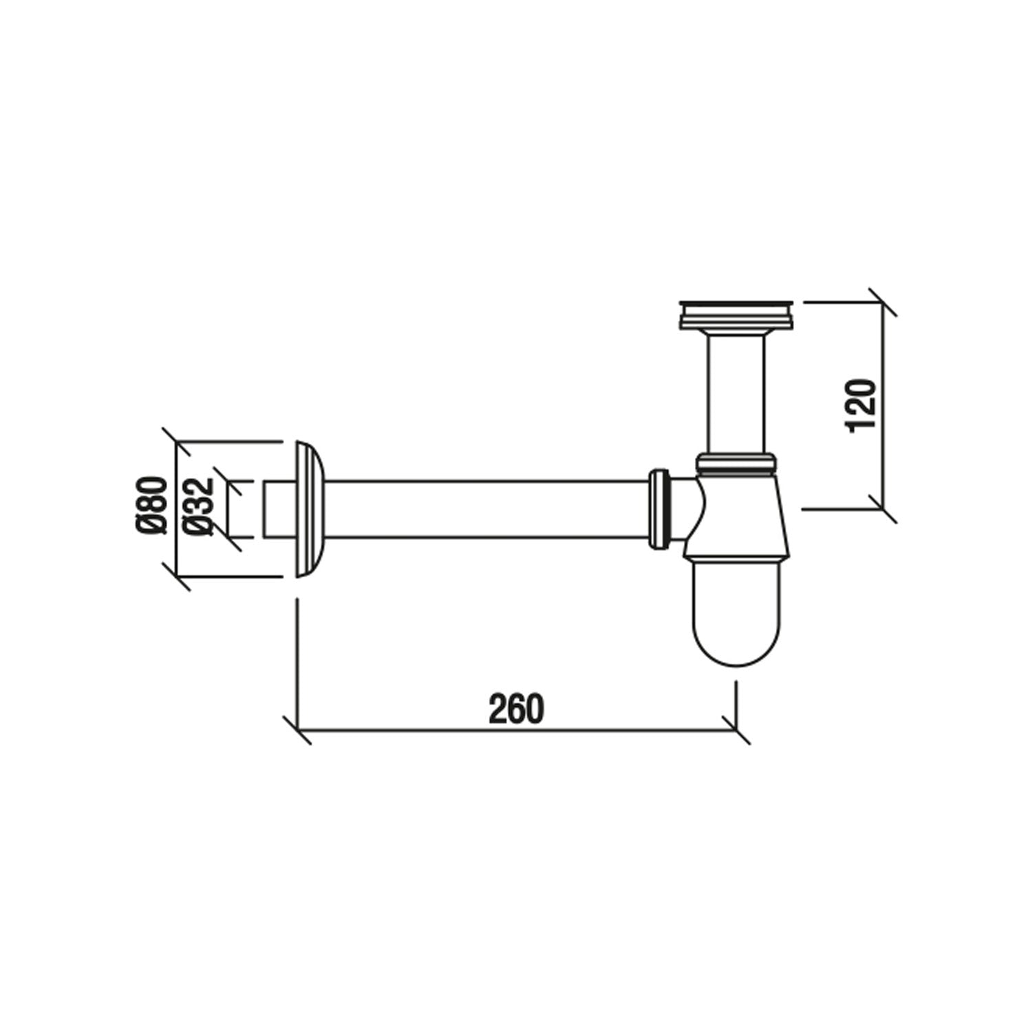 NSK Lavabo Sifonu Krom - N2610202
