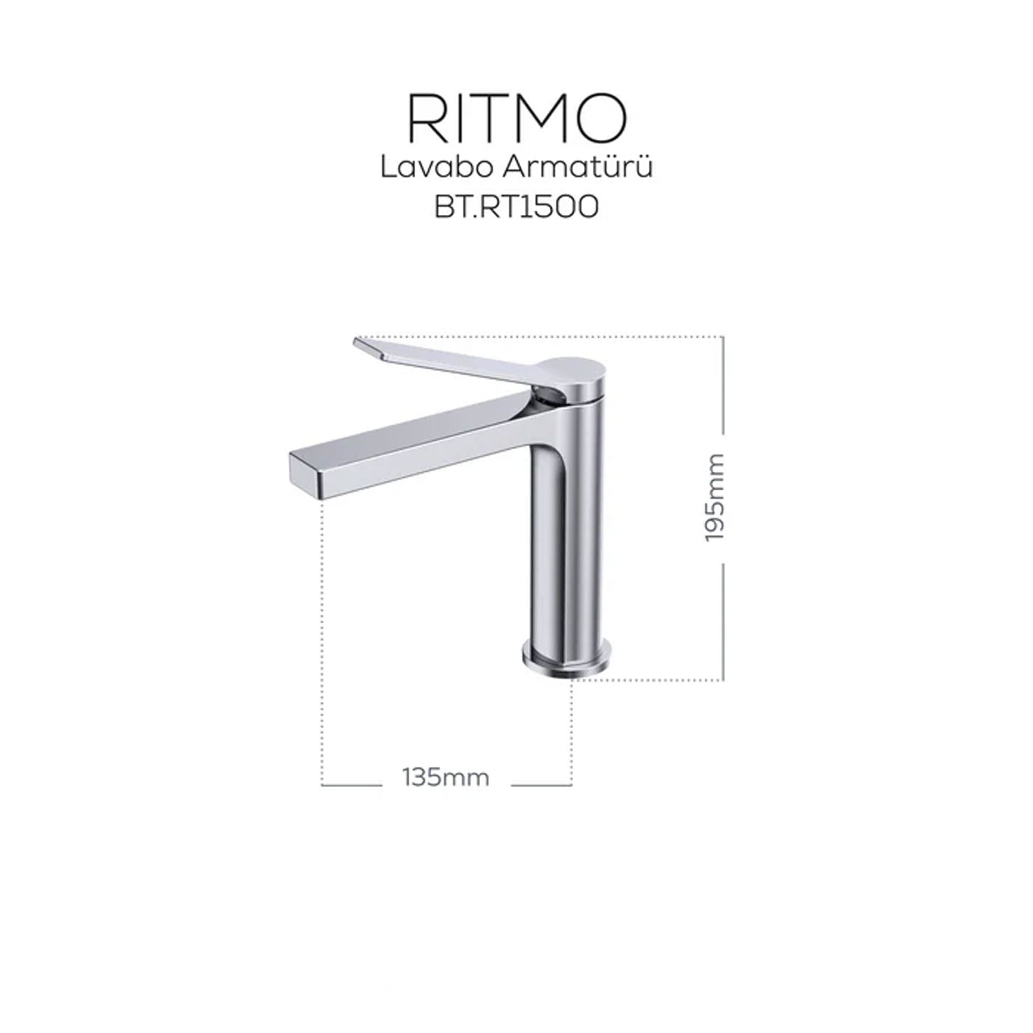 Creavit Ritmo Lavabo Armatürü Krom - RT1500