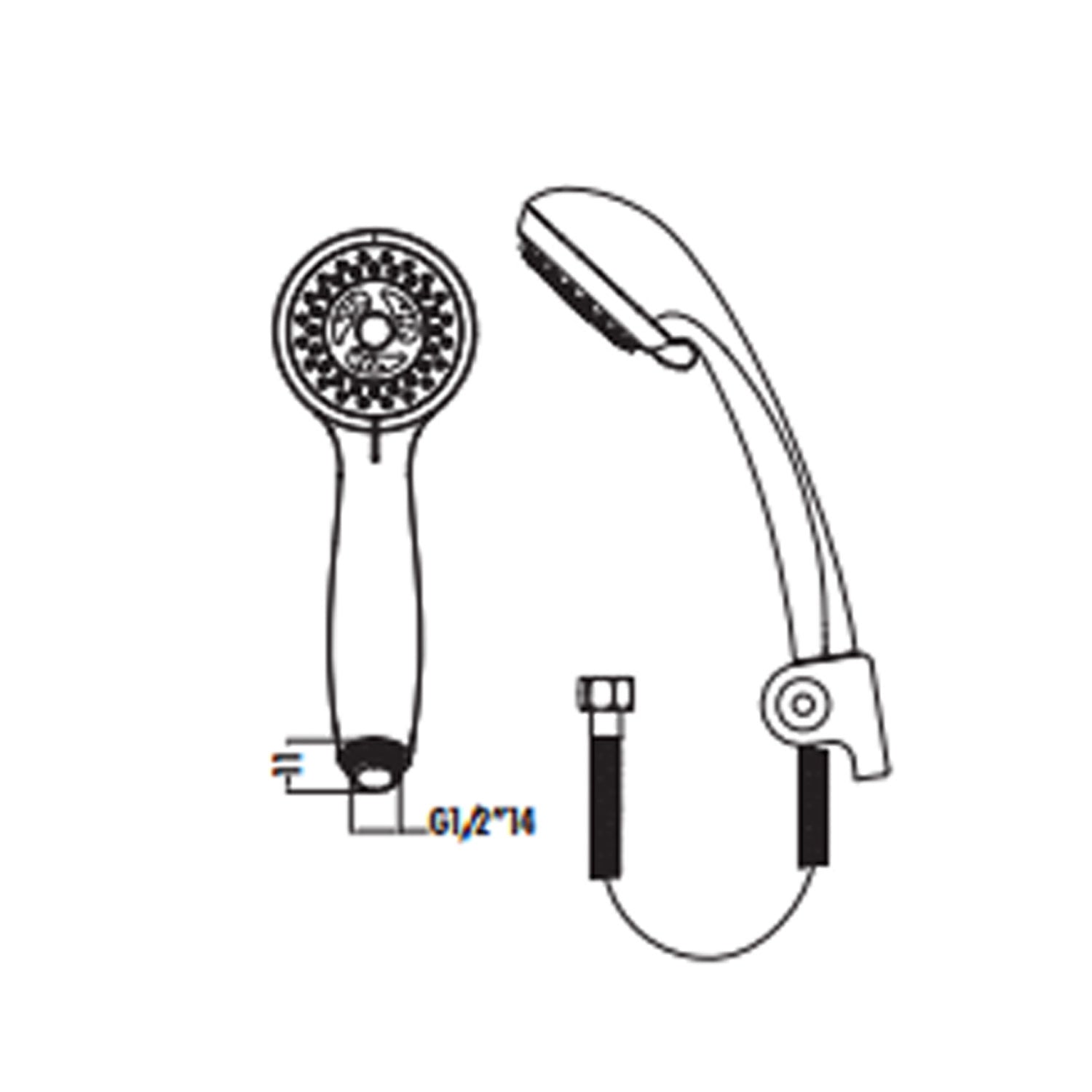Creavit Mafsallı El Duş Seti 5 Fonksiyonlu - SH116