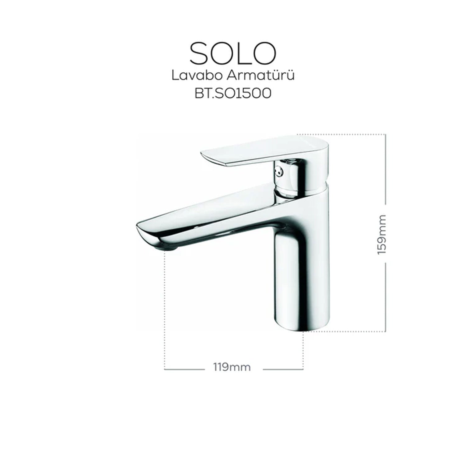 Creavit Solo Lavabo Armatürü Krom - SO1500