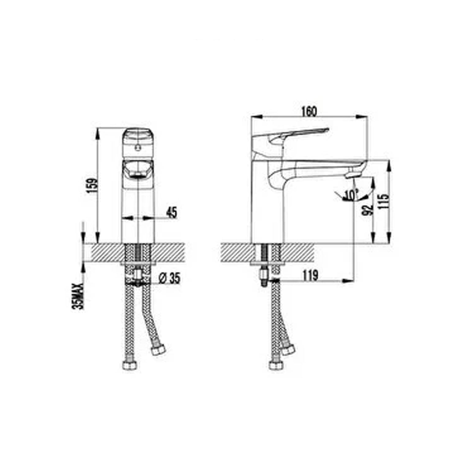 Creavit Solo Lavabo Armatürü Krom - SO1500