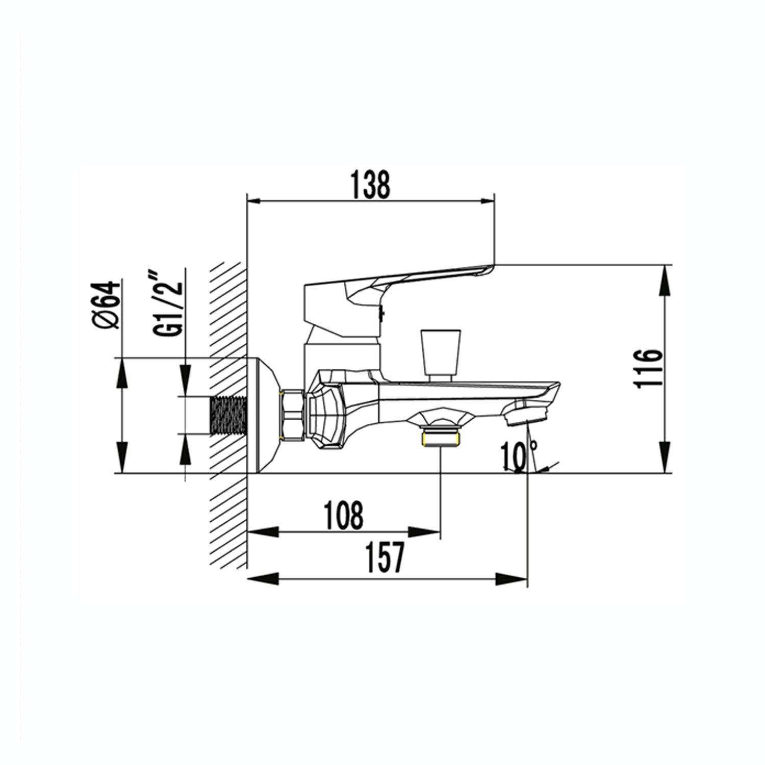 Creavit Solo Banyo Armatürü Krom - SO2500