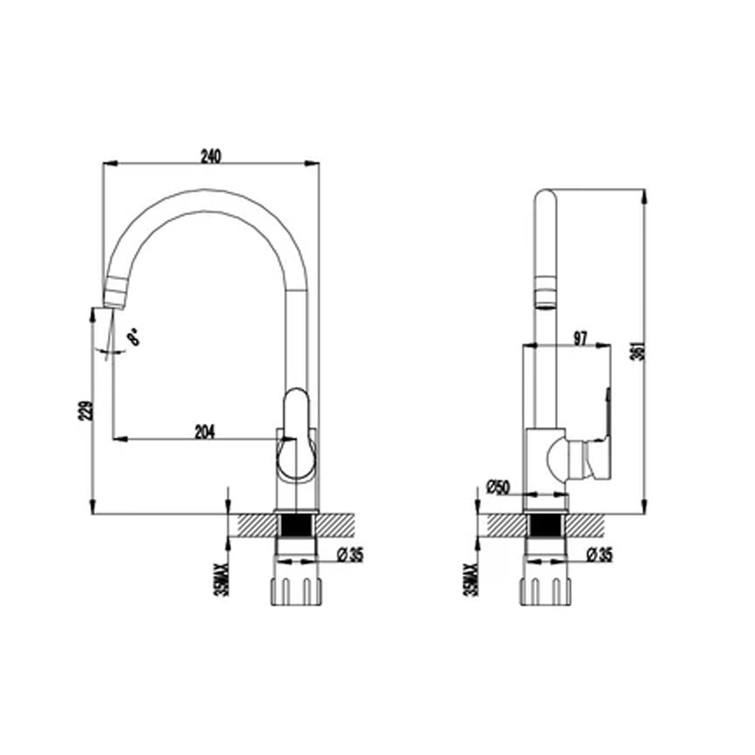 Creavit Solo Mutfak Armatürü Krom - SO8500