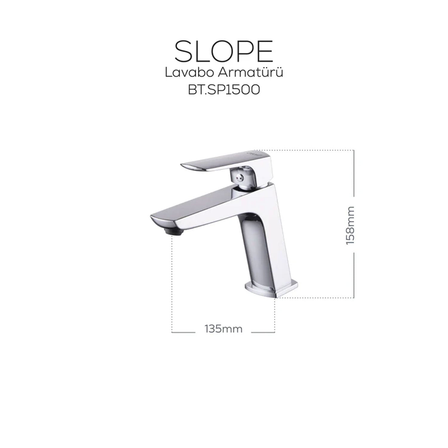 Creavit Slope Lavabo Armatürü Krom - SP1500