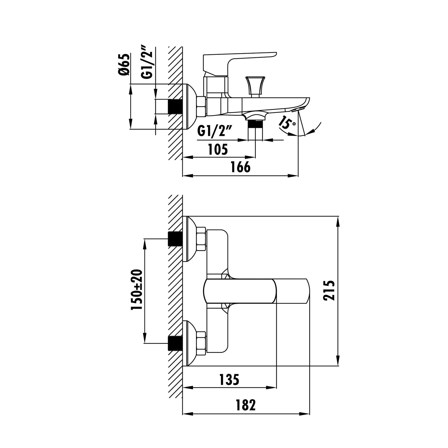 Creavit Slope Banyo Armatürü Krom - SP2500