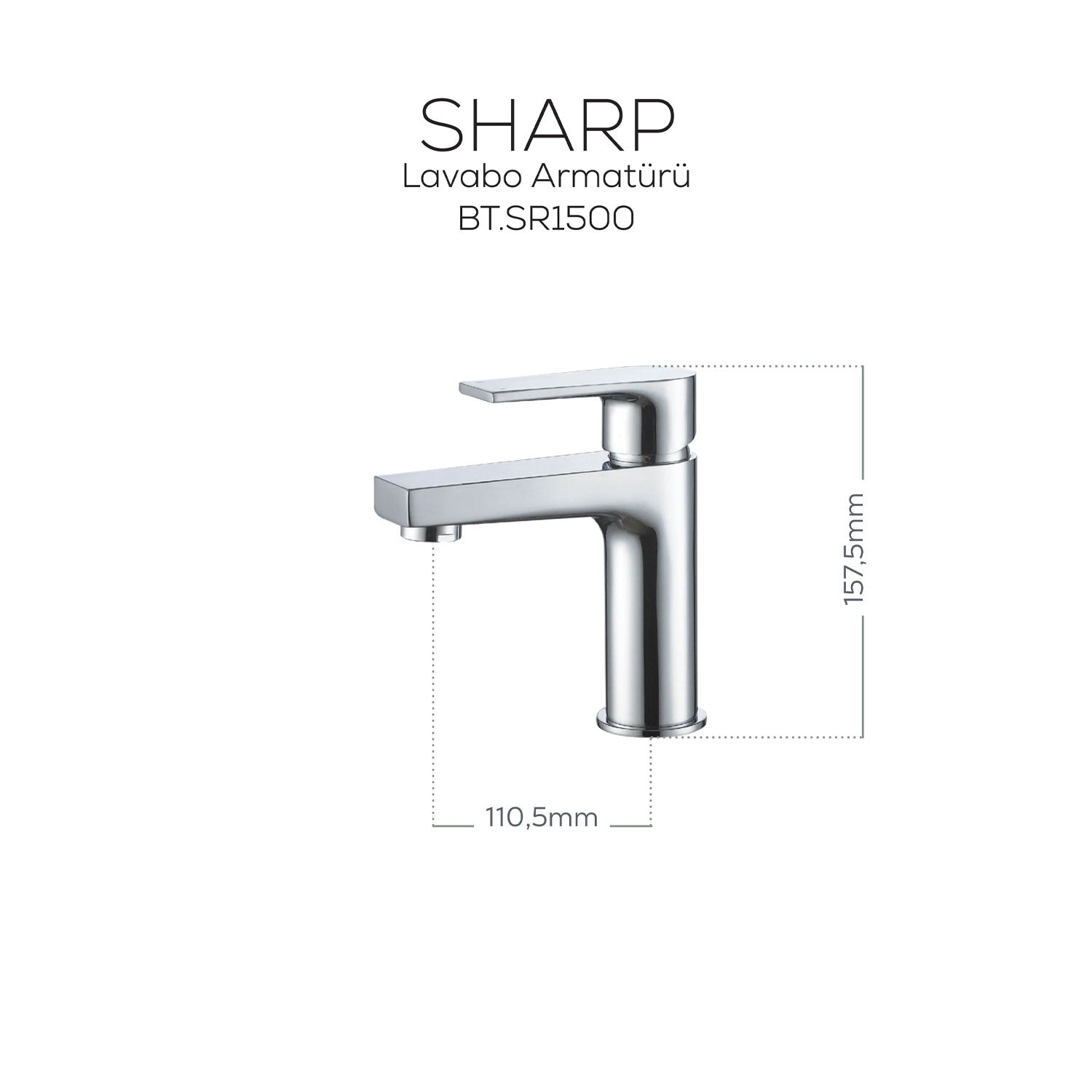 Creavit Sharp Lavabo Armatürü Krom - SR1500