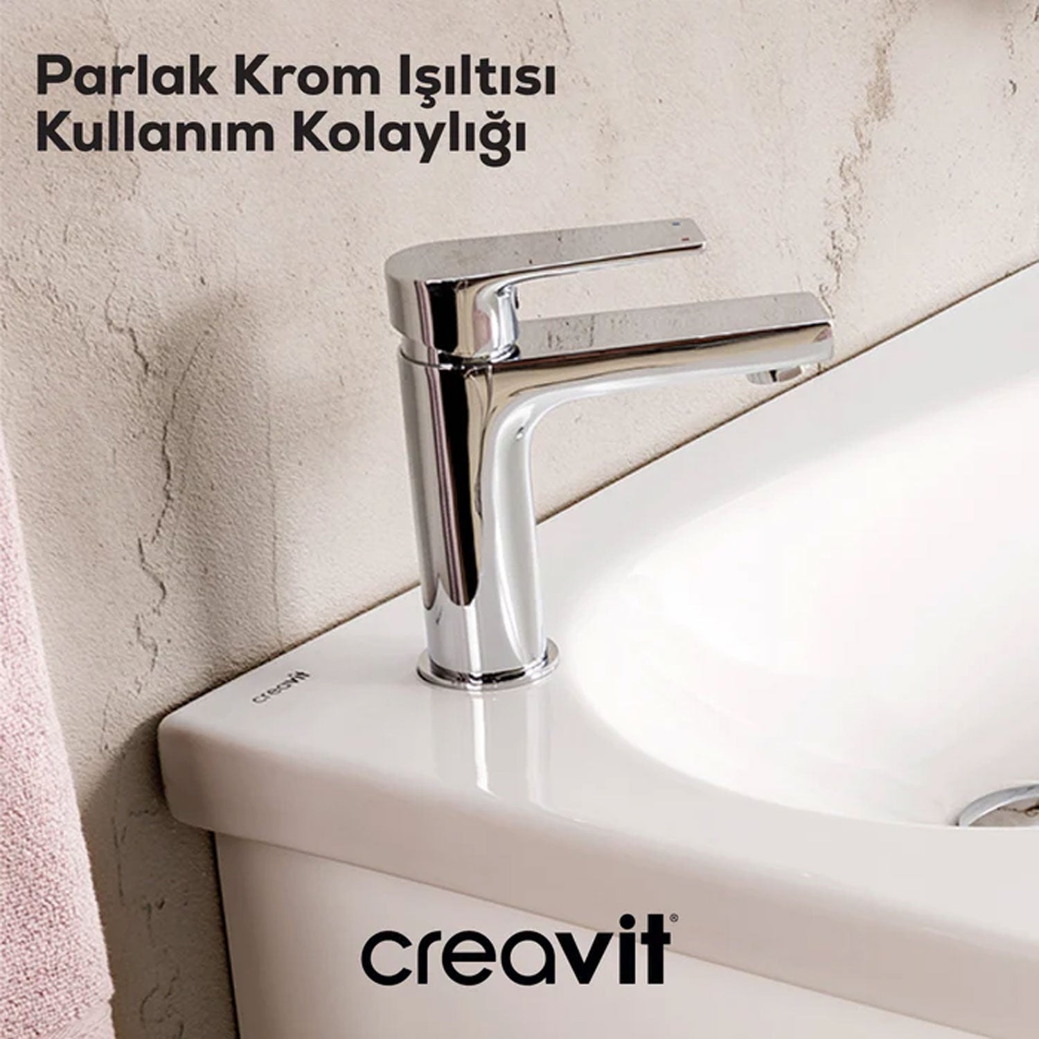 Creavit Sharp Lavabo Armatürü Krom - SR1500
