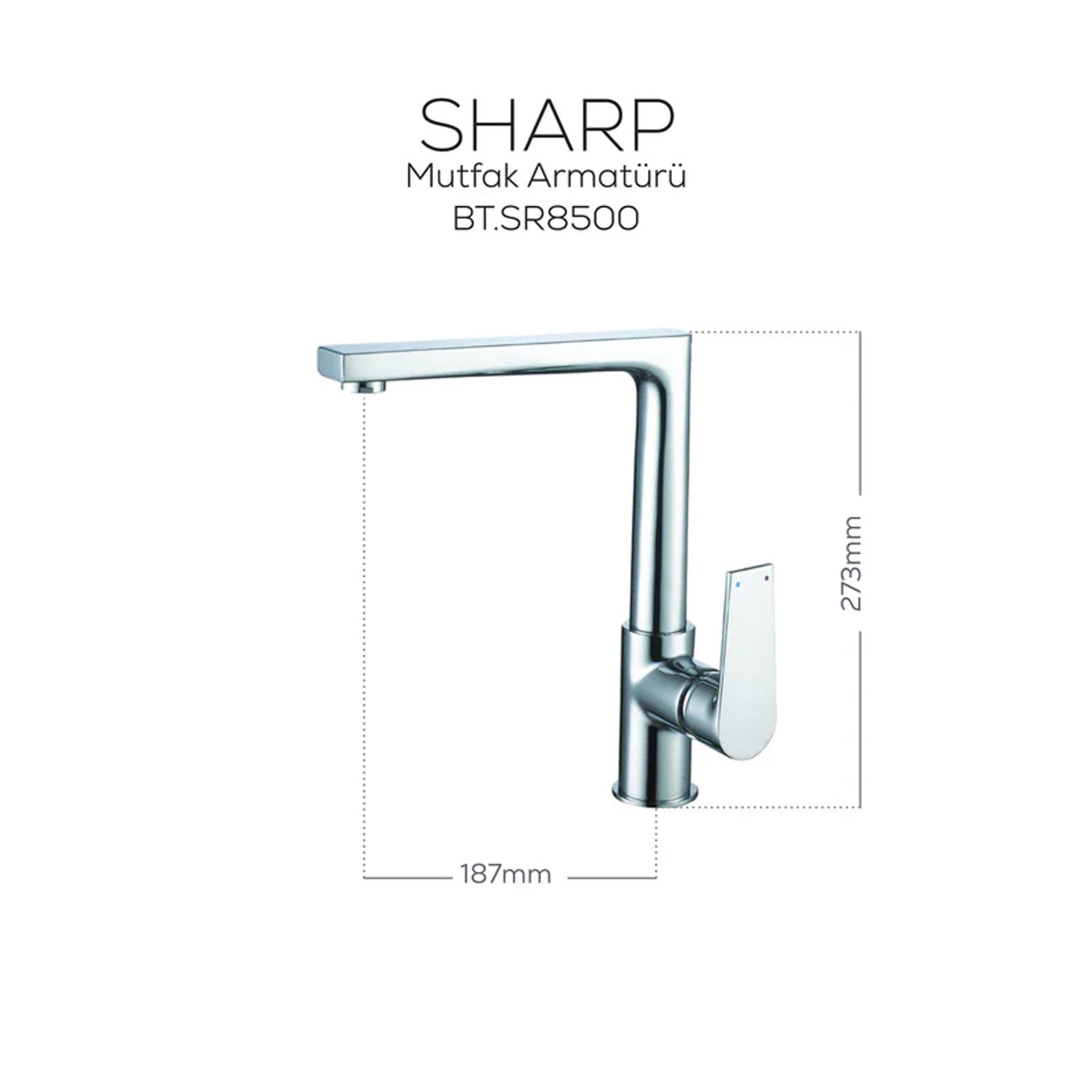 Creavit Sharp Mutfak Armatürü Krom - SR8500