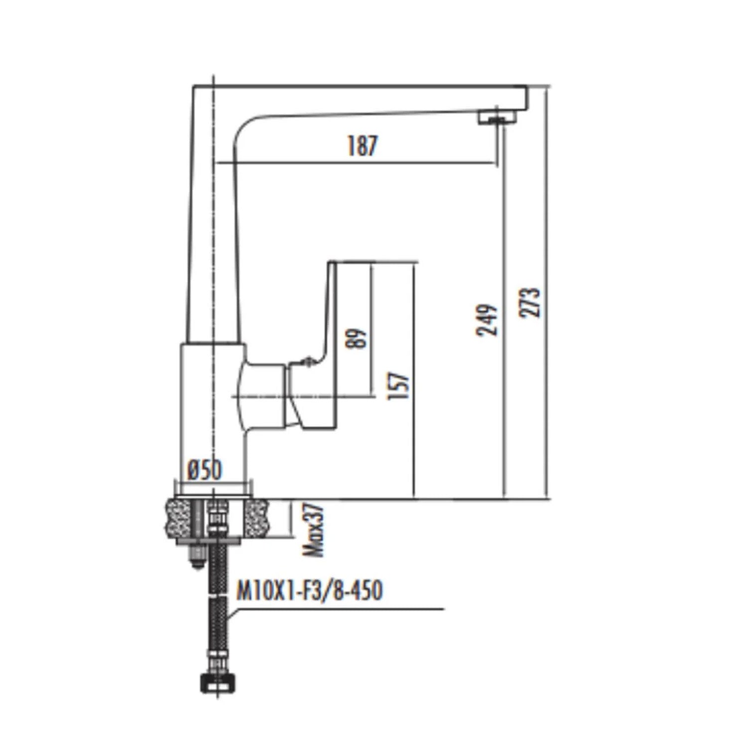 Creavit Sharp Mutfak Armatürü Krom - SR8500