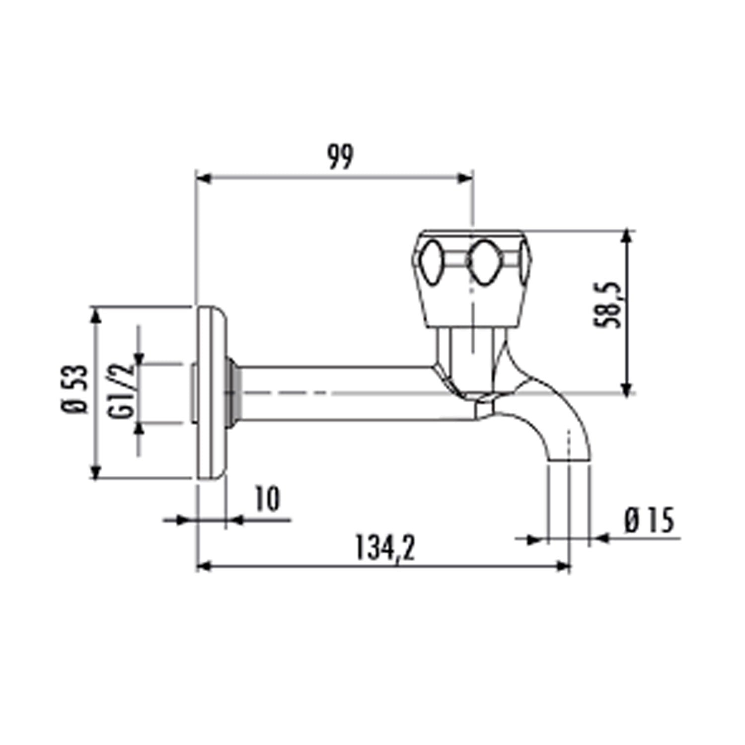 Creavit Uzun Musluk 1/2 Krom - T201L