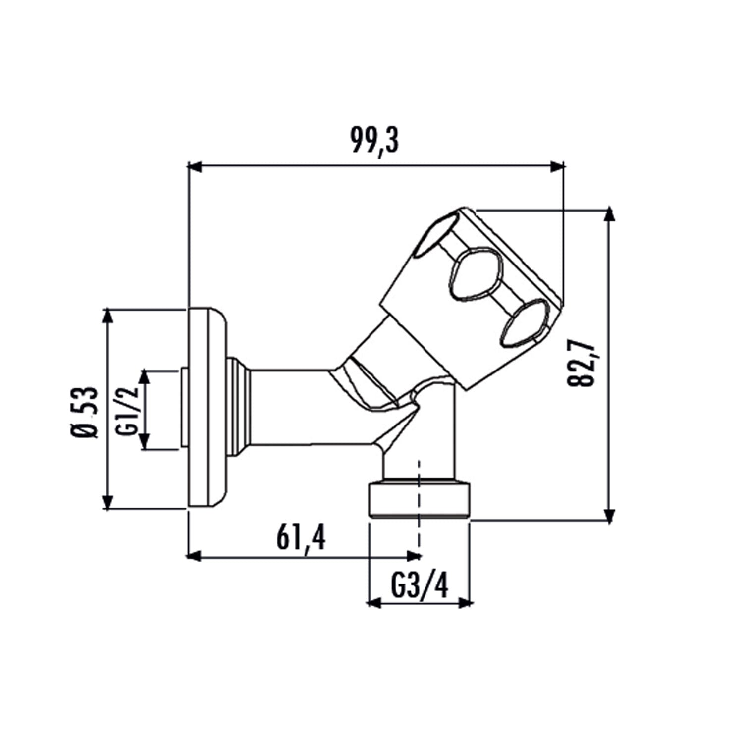 Creavit Çamaşır Musluğu 1/2-3/4 - T405C